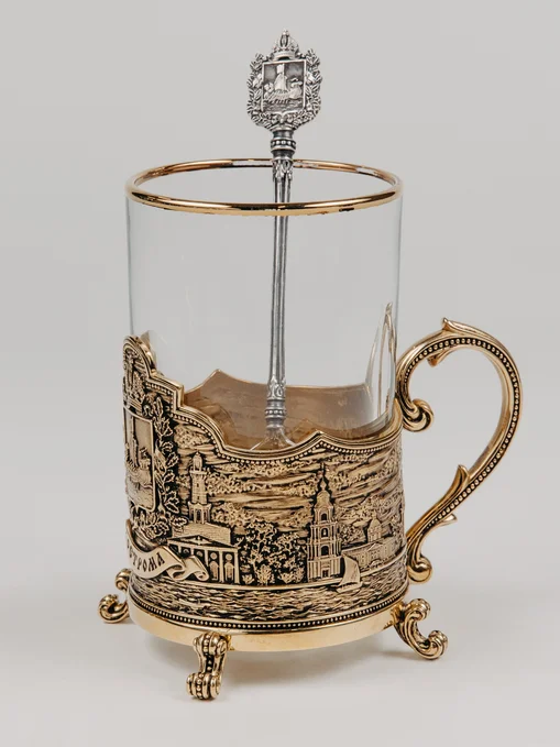 Подстаканник город Кострома (латунь)